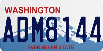 WA license plate ADM8144