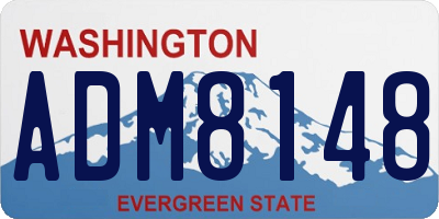 WA license plate ADM8148