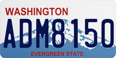 WA license plate ADM8150