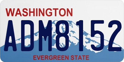 WA license plate ADM8152