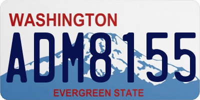 WA license plate ADM8155
