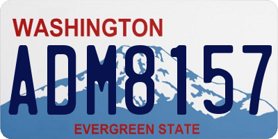 WA license plate ADM8157