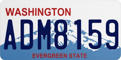 WA license plate ADM8159