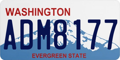 WA license plate ADM8177