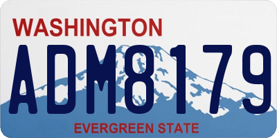 WA license plate ADM8179
