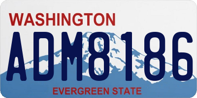 WA license plate ADM8186