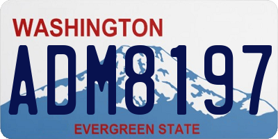 WA license plate ADM8197