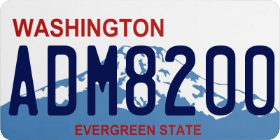 WA license plate ADM8200