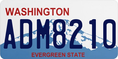WA license plate ADM8210