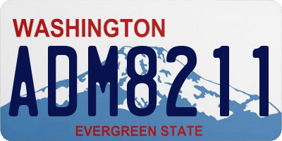 WA license plate ADM8211