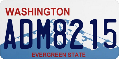 WA license plate ADM8215