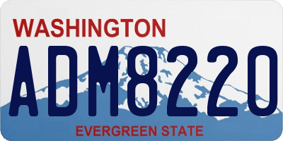 WA license plate ADM8220