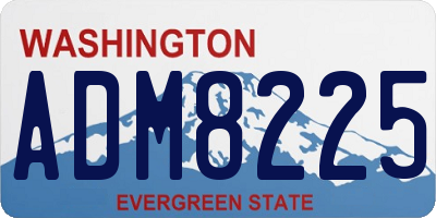 WA license plate ADM8225