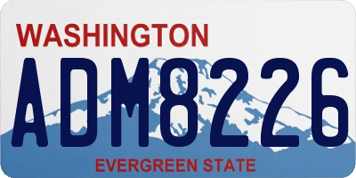 WA license plate ADM8226