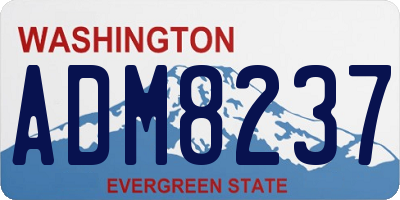 WA license plate ADM8237