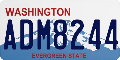 WA license plate ADM8244