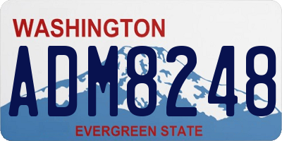 WA license plate ADM8248
