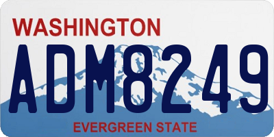 WA license plate ADM8249