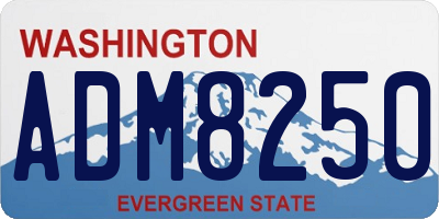 WA license plate ADM8250
