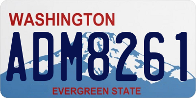WA license plate ADM8261