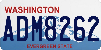 WA license plate ADM8262