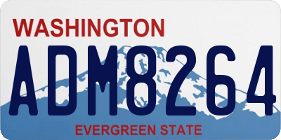 WA license plate ADM8264