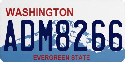 WA license plate ADM8266