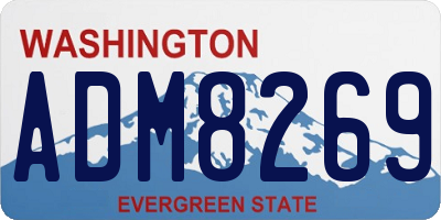 WA license plate ADM8269