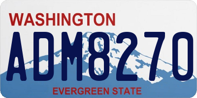 WA license plate ADM8270