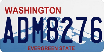 WA license plate ADM8276