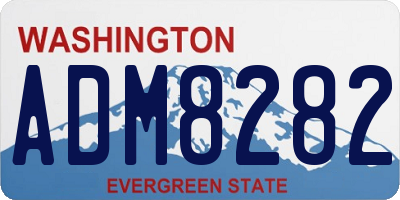 WA license plate ADM8282