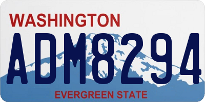 WA license plate ADM8294
