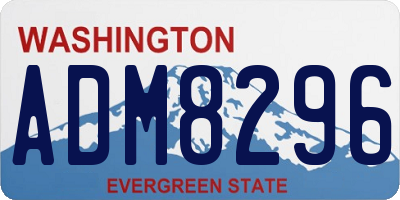 WA license plate ADM8296