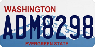WA license plate ADM8298