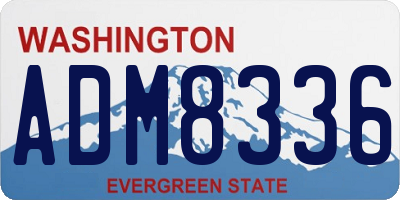 WA license plate ADM8336