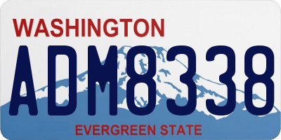 WA license plate ADM8338