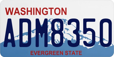 WA license plate ADM8350