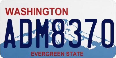 WA license plate ADM8370