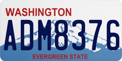 WA license plate ADM8376