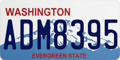 WA license plate ADM8395