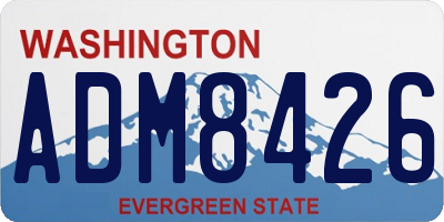 WA license plate ADM8426