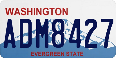 WA license plate ADM8427