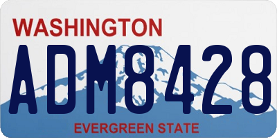 WA license plate ADM8428
