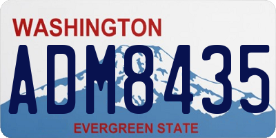 WA license plate ADM8435