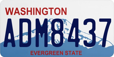 WA license plate ADM8437