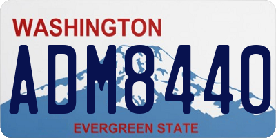 WA license plate ADM8440