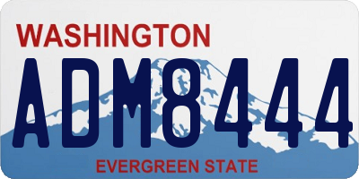 WA license plate ADM8444