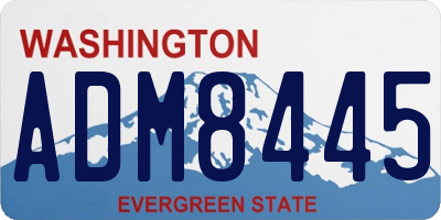 WA license plate ADM8445