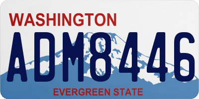 WA license plate ADM8446