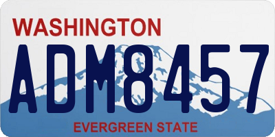 WA license plate ADM8457